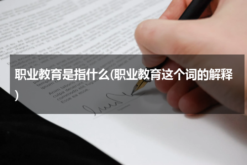  职业教育